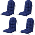 Sannwsg Adirondack Chair Cushion Set of 4, Rocking Chair Cushions, High Back Patio Cushions, Thickened Weather Resistant Patio Cushion with 6 Ties, Non Slip Fade & Waterproof