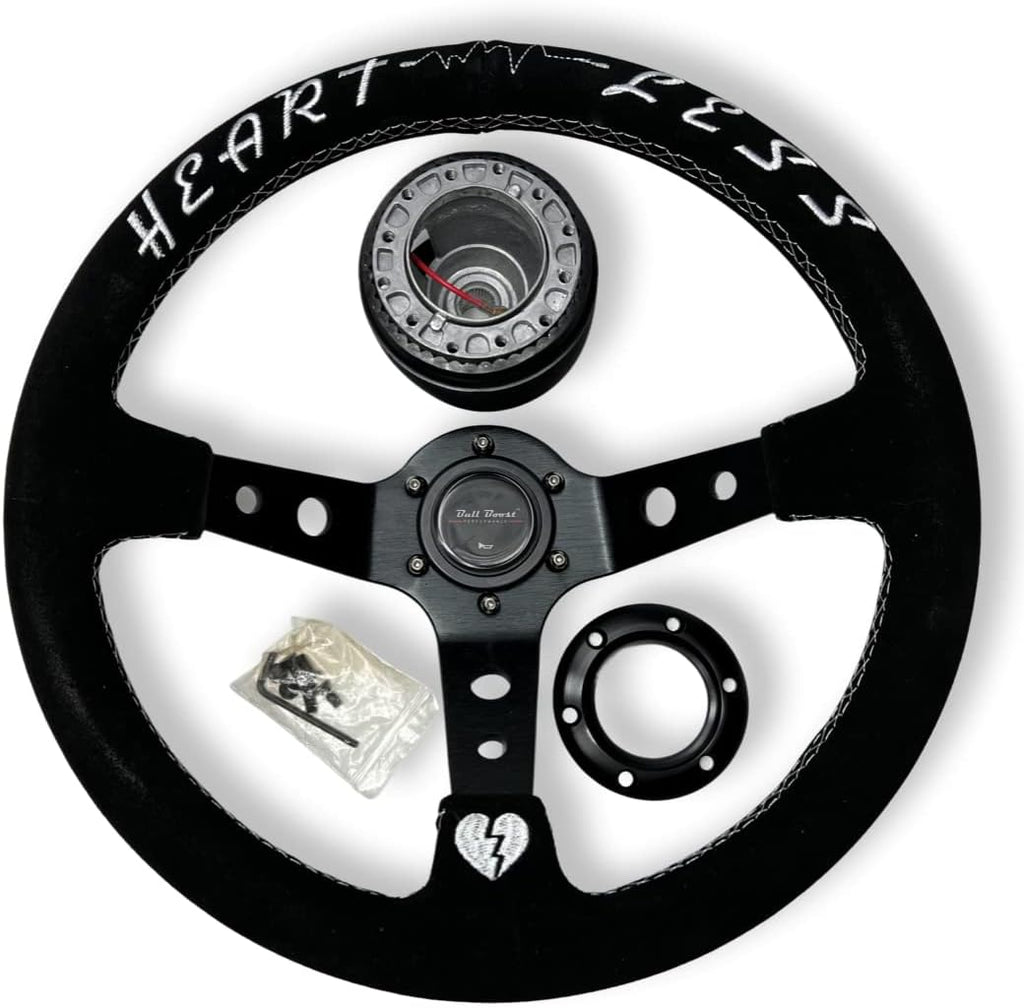 6-Bolt Racing Steering Wheel + Hub Adapter Boss Kit for Honda Civic, Del Sol, Integra