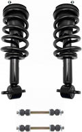 TRQ Front Suspension Kit Shock & Spring Strut Assembly Sway Bar Stabilizer Link Compatible with 2007-2013 Chevrolet Silverado 1500 GMC Sierra 1500