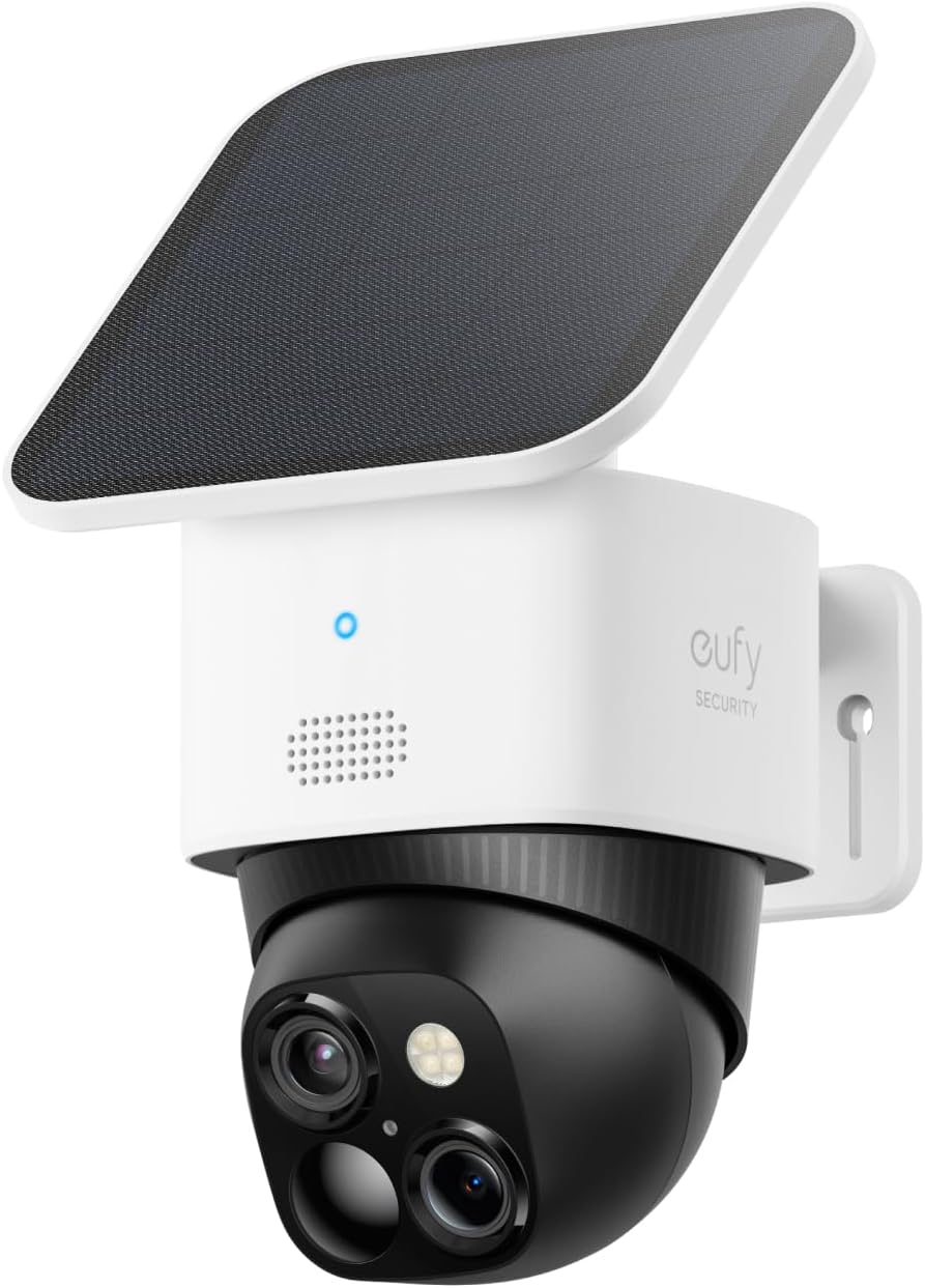 eufy Security Indoor Cam E30 & SoloCam S340(Bundle), Latest Generation, 4K UHD Security Camera, 360 Pan-Tilt, Color Night Vision, Al Detection for Human/Pet/Audio/Crying, Works with Homekit