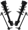 TRQ Front Suspension Kit Complete Strut & Coil Spring Assembly Sway Bar Stabilizer Link Compatible with 2016-2020 Lexus RX350 2018-2019 RX350L