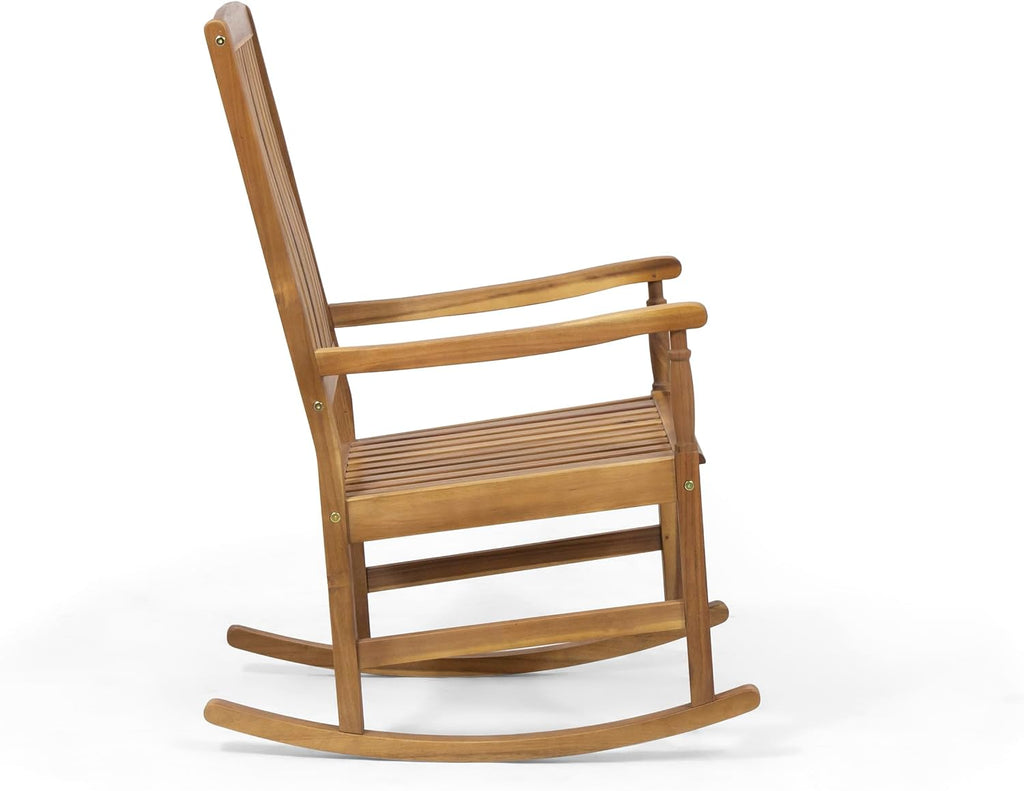 Christopher Knight Home Outdoor Acacia Wood Rocking Chairs (Set of 2),Brown/Teak