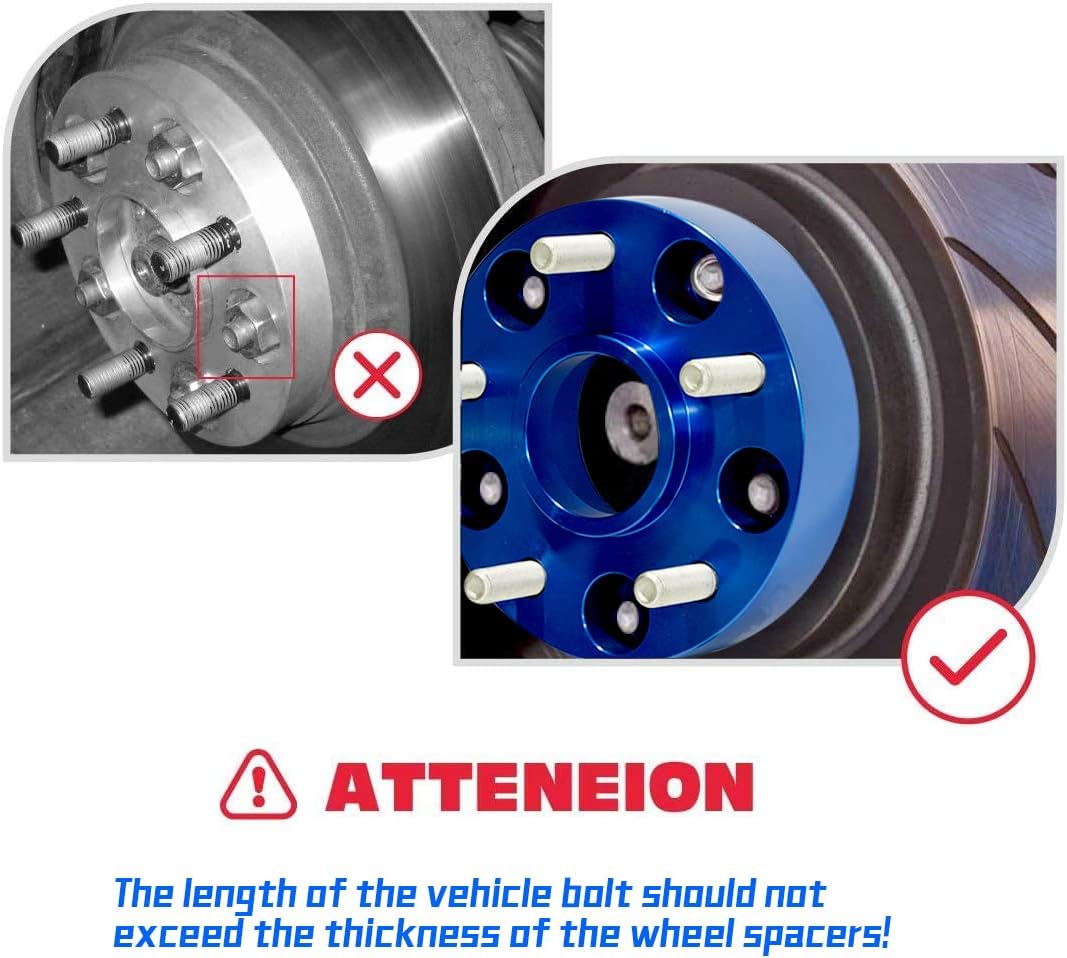 6x5.5 to 6x135 Forged Wheel adapters 1.5 inch with M14x1.5 Studs for Aftermarket Wheels with 6x135 PCD, Compatible with Chevy Silverado Tahoe Suburban Yukon Sierra