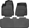 WeatherTech Custom Fit FloorLiners for Tesla Model Y, Model Y, 1st & 2nd Row (4416491-4415972), Black