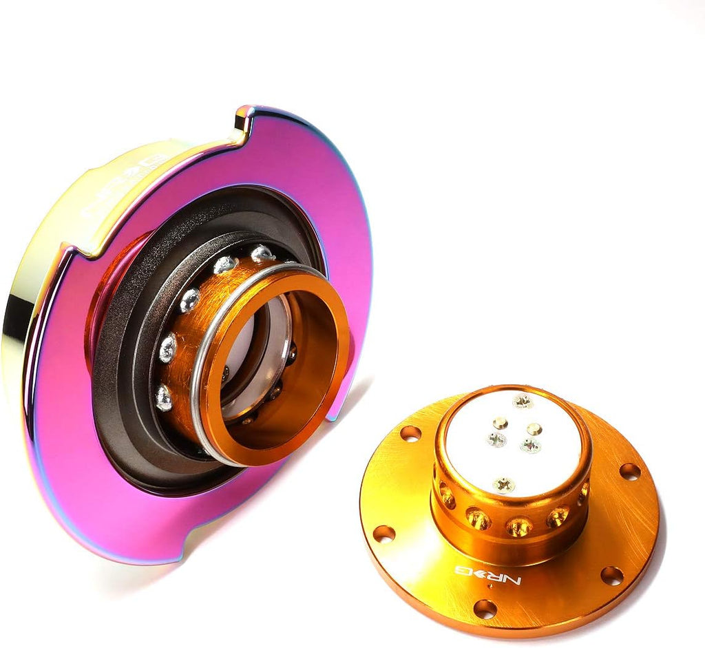 Auto Dynasty NRG Innovations SRK-250RG-MC Steering Wheel Quick Release Adapter Gen 2.5 Rose Gold Body/Neo Chrome Ring