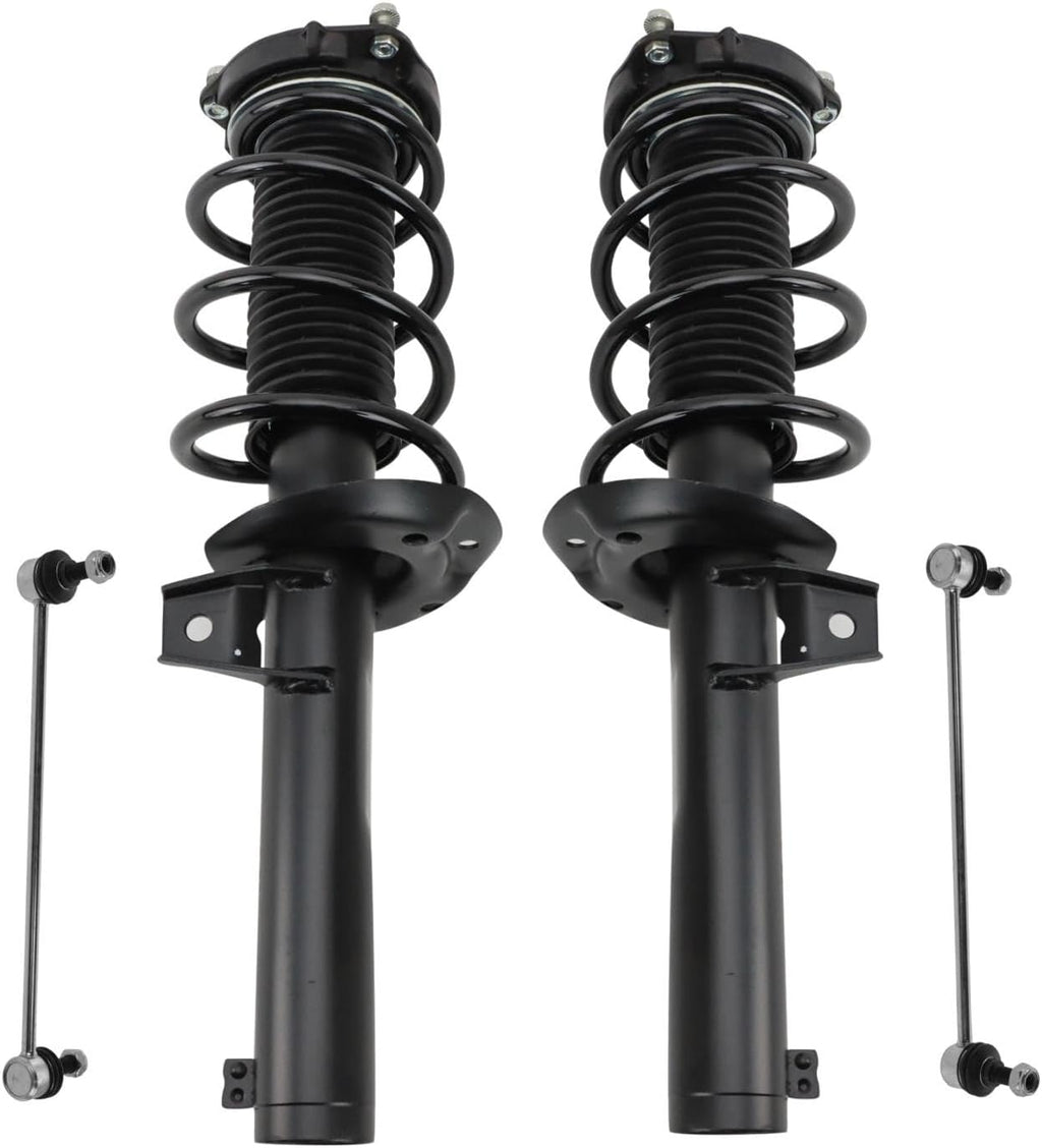 TRQ Front Suspension Kit Complete Strut & Coil Spring Assembly Sway Bar Stabilizer Link Compatible with 2015-2018 Audi Q3 Q3 Quattro