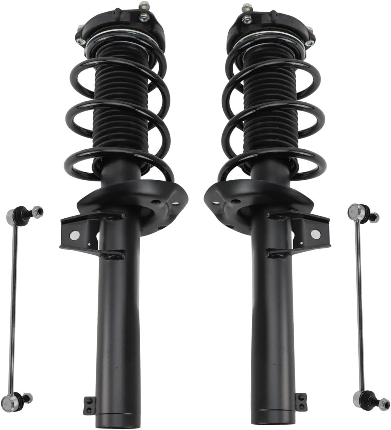 TRQ Front Suspension Kit Complete Strut & Coil Spring Assembly Sway Bar Stabilizer Link Compatible with 2015-2018 Audi Q3 Q3 Quattro