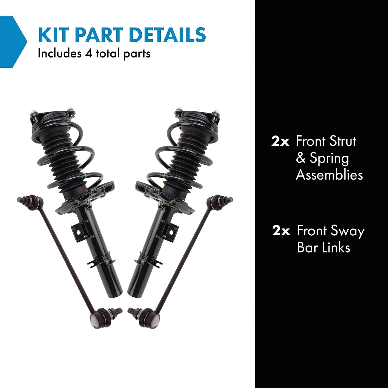 TRQ Front Suspension Kit Compatible with 2019-2022 Nissan Altima