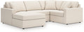 Signature Design by Ashley Casual Modmax Stain Resistant U-Shape Left-Arm Facing 4-Piece Sectional with Chaise and Reversible Cushion, Beige