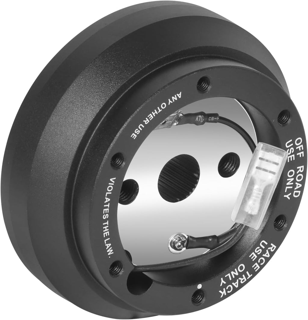 NRG Innovations NRG-SRK-140H Racing Style Steering Wheel Quick Release Short Hub Adapter, 6 X 70mm Bolt Pattern, Black Body