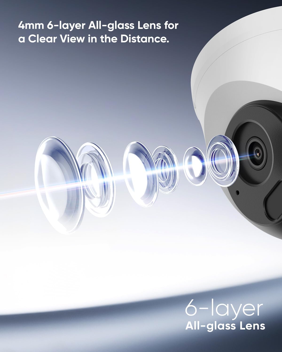 SANNCE 2K 3MP PoE Security Camera System - 8CH 6MP NVR with 8PCS 3MP HD Weatherproof Dome Surveillance Cameras with H.265 Video Compression, Smart IR LED, APP Push Alert, Remote Access (1TB HDD)