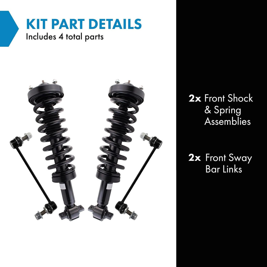 TRQ Front Suspension Kit Compatible with 2021-2023 Ford F-150