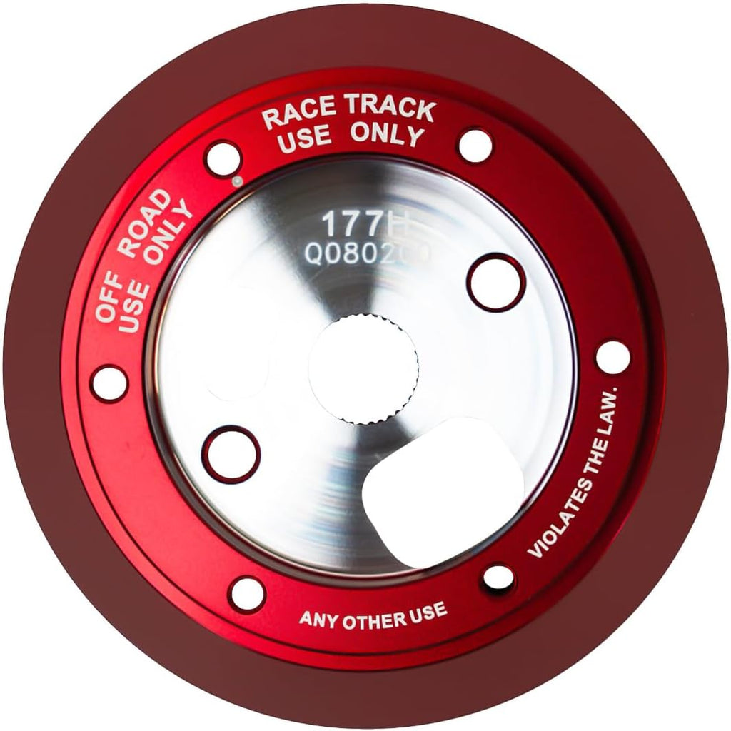 NRG Innovations Racing Style Steering Wheel Short Hub, Lockable Aluminum Steering Shaft, 6x70mm Bolt Pattern Quick Release Adapter, Compatible For 03-14 Chevy/Cadillac/Pontiac, Red, NRG-SRK-177H-RD