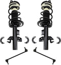 TRQ Front Suspension Kit Complete Strut & Coil Spring Assembly Sway Bar Stabilizer Link Compatible with 2015-2017 Chrysler 200