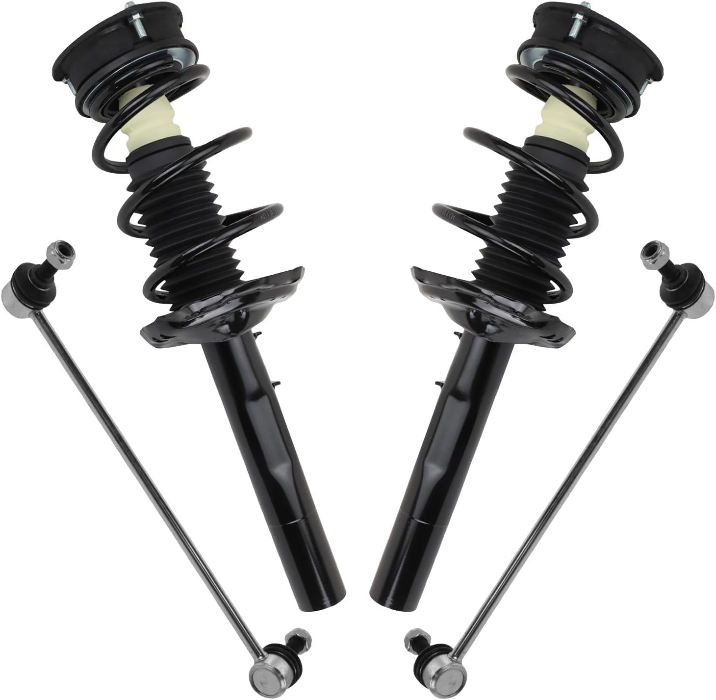 TRQ Front Suspension Kit Complete Strut & Coil Spring Assembly Sway Bar Stabilizer Link Compatible with 2015-2016 Audi A3 2015-2019 A3 Quattro Volkswagen Golf