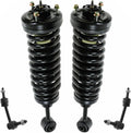 TRQ Front Suspension Kit Shock & Spring Strut Assembly Sway Bar Stabilizer Link Compatible with 2003-2005 Ford Expedition Lincoln Navigator