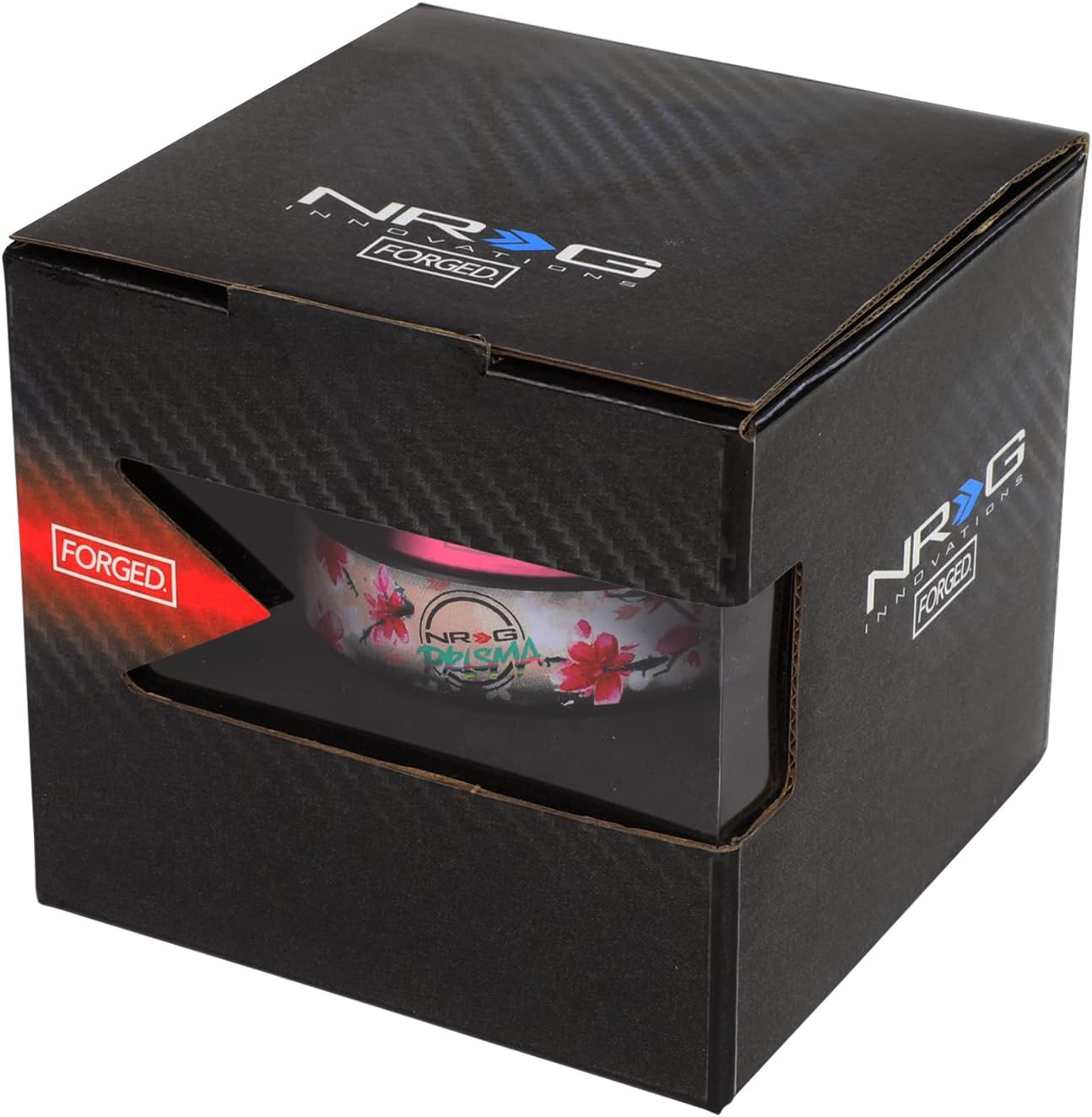 NRG Innovations Gen 2.0 Steering Wheel Quick Release Adapter 6-HOLE with Mounting Bolts, Quick Release - Pink Body/Sakura ring with Prisma Collab, NRG-SRK-200PK-SAKURA