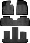 SMARTLINER All Weather Custom Fit 3 Row Floor Mat Liner Set Compatible with 2018-2022 Lexus RX L/RX L Hybrid (6 Passenger Models)