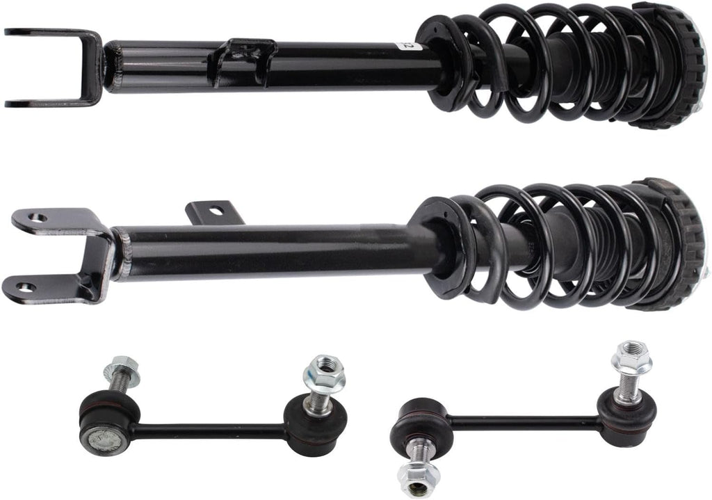 TRQ Front Suspension Kit Complete Strut & Coil Spring Assembly Sway Bar Stabilizer Link Compatible with 2009-2014 Hyundai Genesis