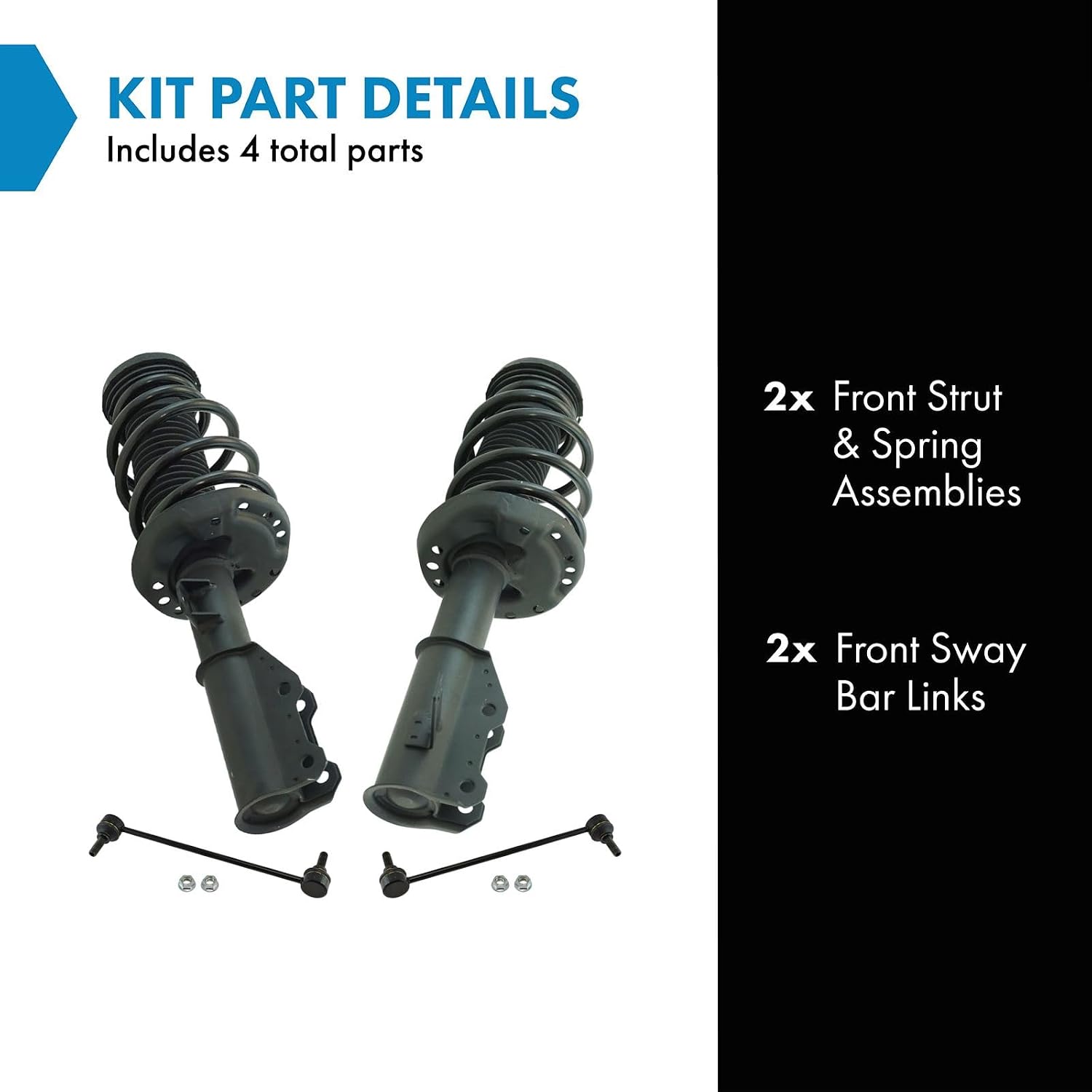 TRQ Front Suspension Kit Compatible with Front 2010-2012 Buick LaCrosse