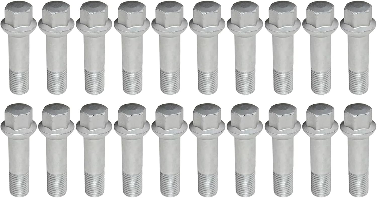 Wheel Bolts Nuts Compatible with Benz for W461 1990-2025 for W463 1989-2025 for X164 2006-2025 Wheel Lug Bolts Nuts M14 X 1,5 Replacement Parts