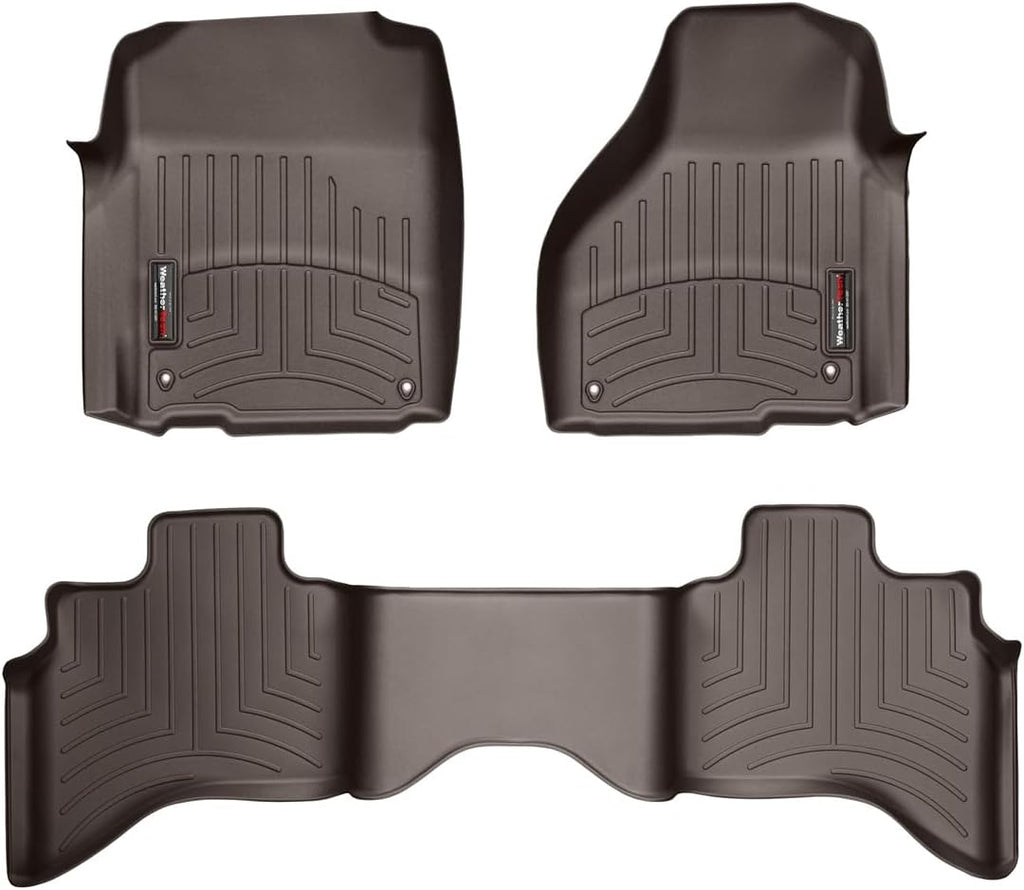 Weathertech Custom Fit FloorLiners for Dodge Ram Truck 1500, Ram Truck 1500 Classic, Ram 1500-1st & 2nd Row (474651-472162), Cocoa