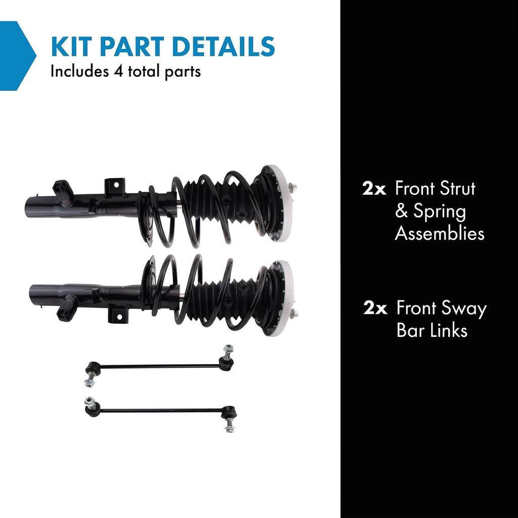 TRQ Front Suspension Kit Compatible with 2011-2017 BMW X3 2015-2018 X4