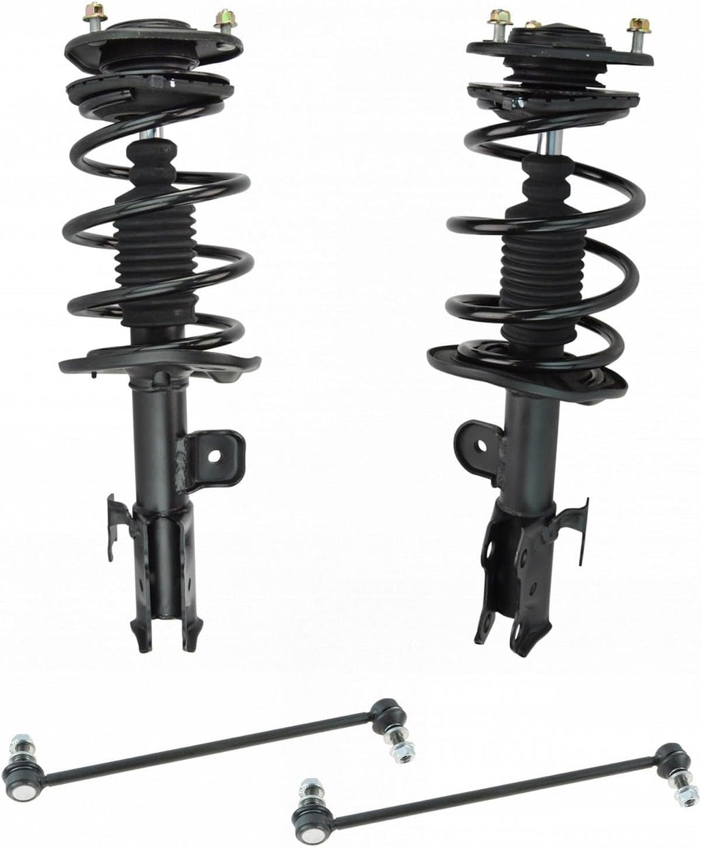TRQ Front Suspension Kit Complete Strut & Coil Spring Assembly Sway Bar Stabilizer Link Compatible with 2008-2015 Scion xB