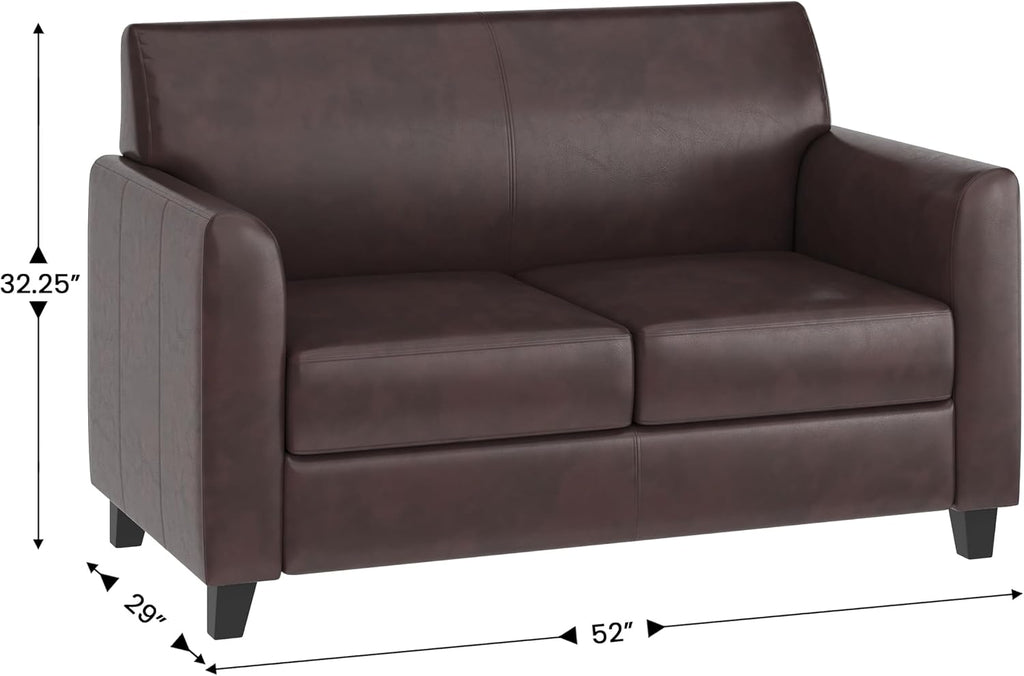 Flash Furniture HERCULES Diplomat Series Brown LeatherSoft Loveseat
