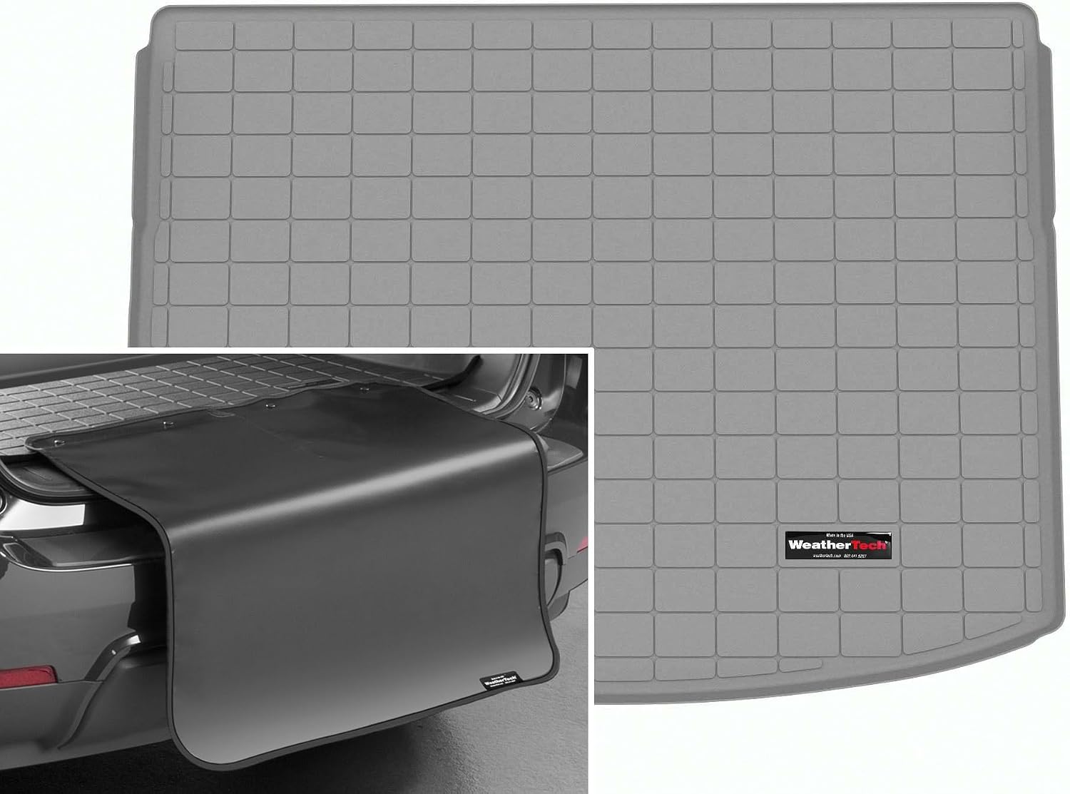 WeatherTech Cargo Trunk Liner with Bumper Protector for Honda CR-V, CR-V, Cargo Tray in Lowest w/Bumper Protector (421568SK), Grey