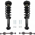 TRQ Front Suspension Kit Shock & Spring Strut Assembly Sway Bar Stabilizer Link Compatible with 2014-2017 Ford Expedition Lincoln Navigator