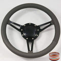 15' Classic Wrapped Steering Wheel 9 bolt with Horn Button-Black