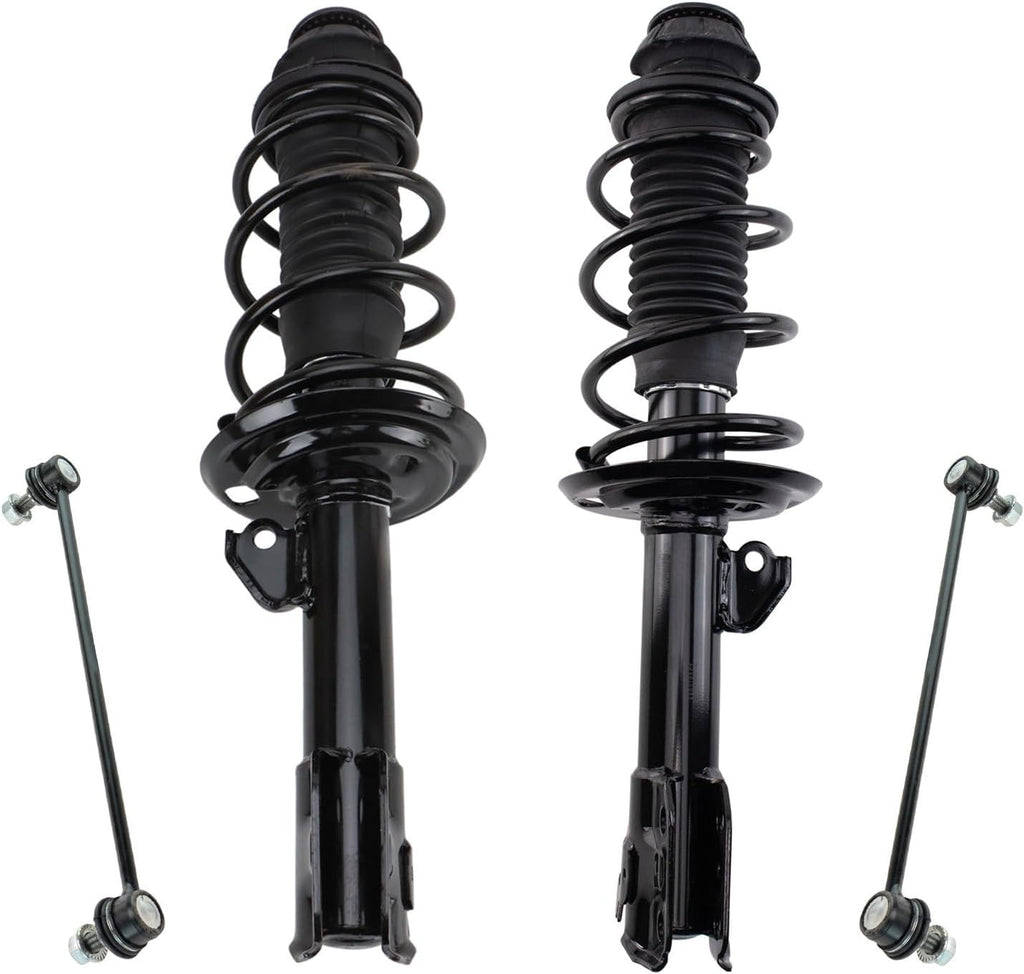 TRQ Front Suspension Kit Complete Strut & Coil Spring Assembly Sway Bar Stabilizer Link Compatible with 2008-2010 Scion xD