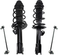 TRQ Front Suspension Kit Complete Strut & Coil Spring Assembly Sway Bar Stabilizer Link Compatible with 2008-2010 Scion xD