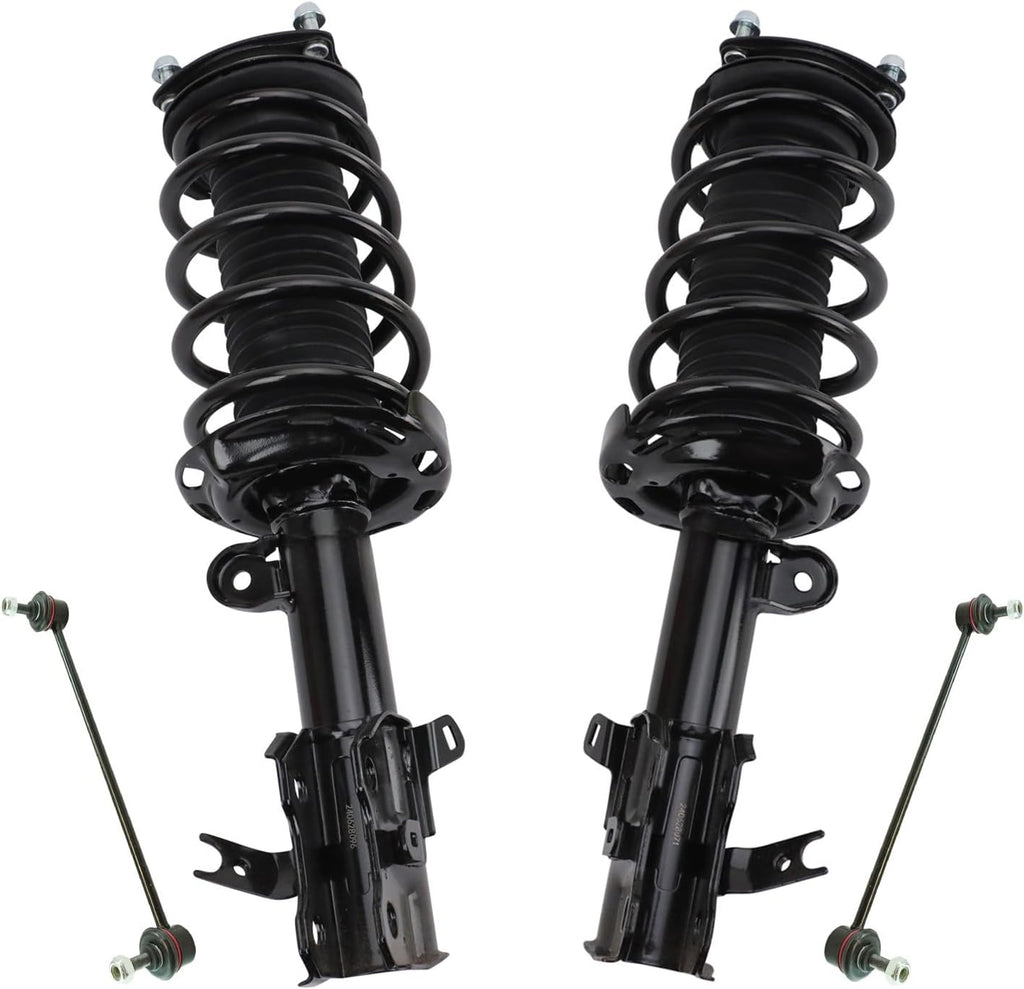 TRQ Front Suspension Kit Complete Strut & Coil Spring Assembly Sway Bar Stabilizer Link Compatible with 2016-2021 Acura ILX