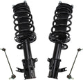 TRQ Front Suspension Kit Complete Strut & Coil Spring Assembly Sway Bar Stabilizer Link Compatible with 2016-2021 Acura ILX