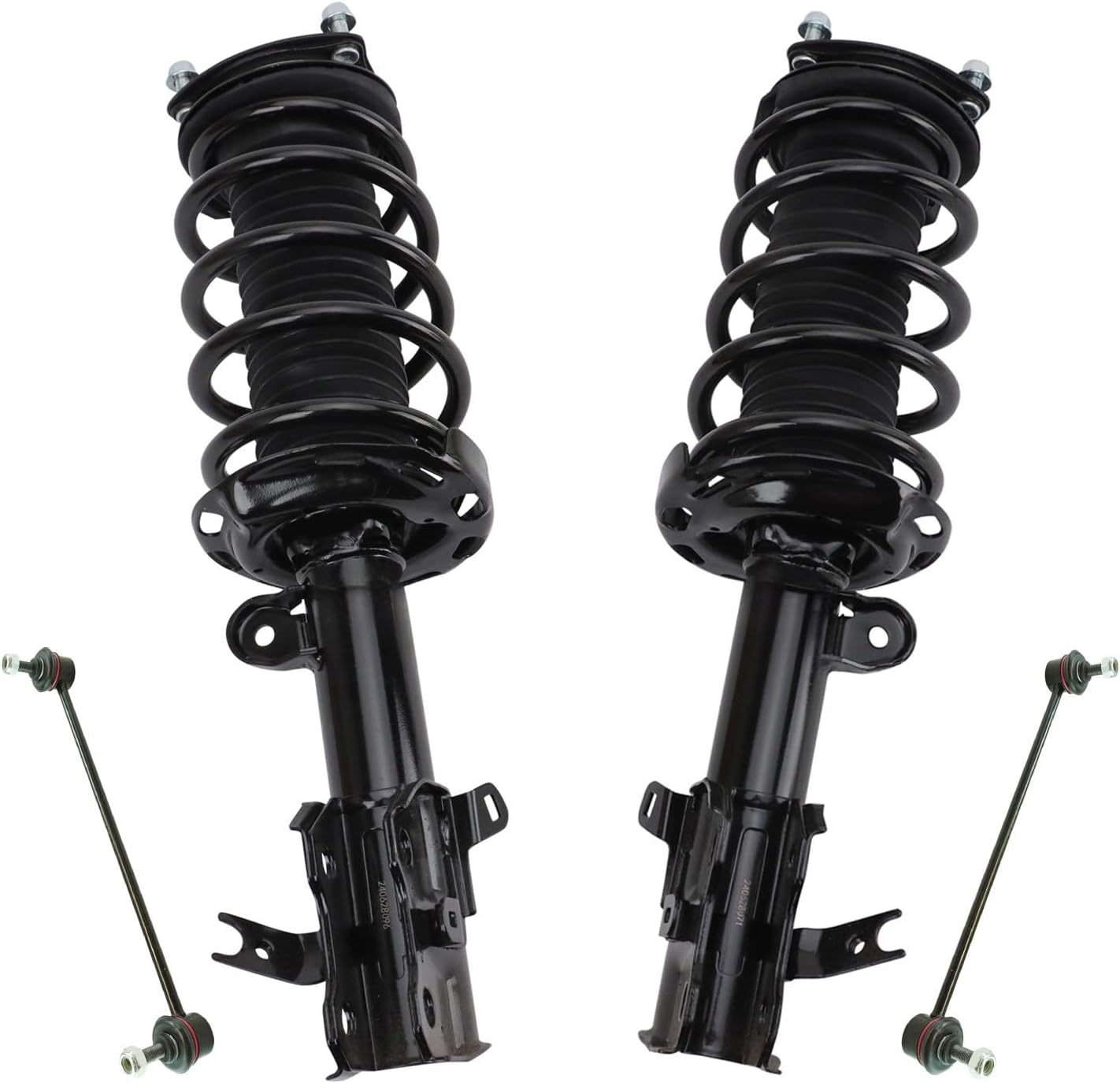 TRQ Front Suspension Kit Complete Strut & Coil Spring Assembly Sway Bar Stabilizer Link Compatible with 2016-2021 Acura ILX