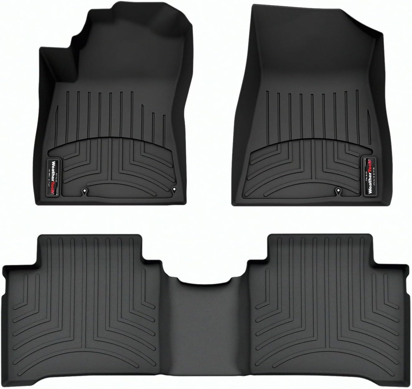 WeatherTech Custom Fit FloorLiners for Kia NIRO - 1st & 2nd Row (441776-1-2), Black