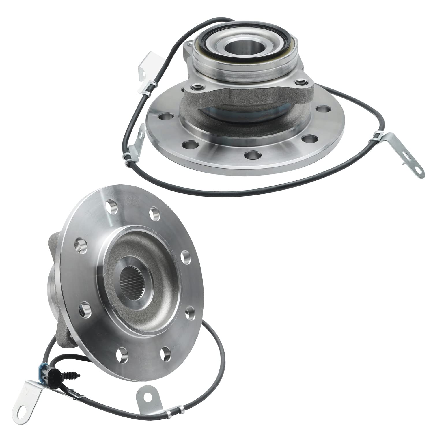 Detroit Axle - 4WD Front Wheel Bearing Hubs for 96-20 Chevy GMC K1500 K2500 Suburban K3500, Replacement 1996 1997 1998 1999 2000 K2500 K3500 [Old Body Style], Wheel Bearing and Hubs Assembly Set