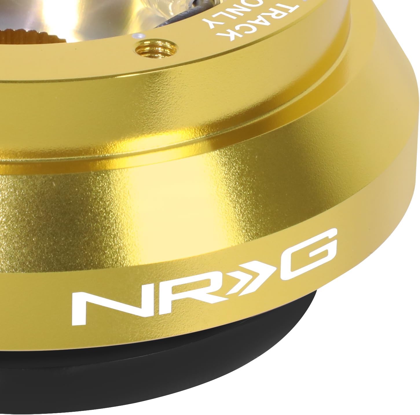 NRG Innovations Racing Style Steering Wheel Short Hub, Lockable Aluminum Steering Shaft, 6x70mm Bolt Pattern Quick Release Adapter Unit, For Toyota/Scion, Chrome Gold, NRG-SRK-120H-CG
