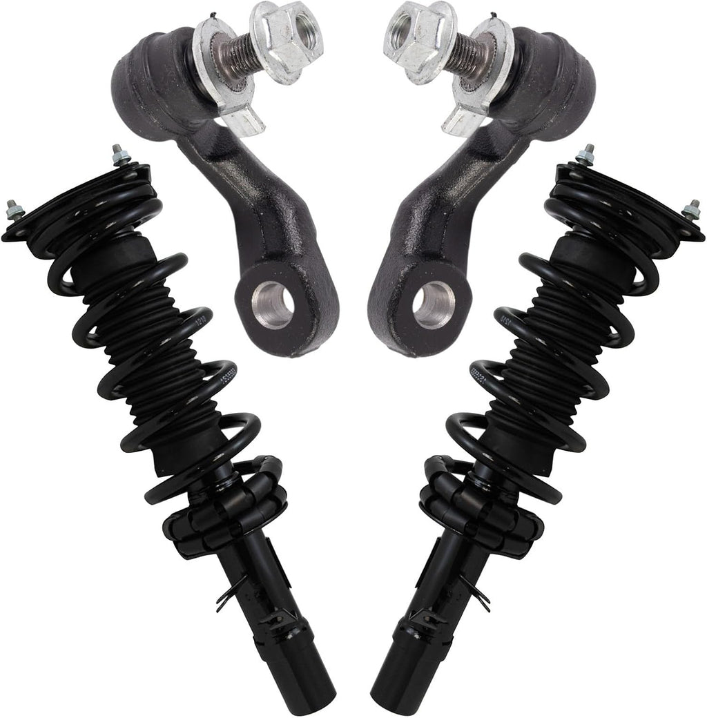 TRQ Front Suspension Kit Shock & Spring Strut Assembly Sway Bar Stabilizer Link Compatible with 2004-2006 INFINITI G35