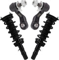 TRQ Front Suspension Kit Shock & Spring Strut Assembly Sway Bar Stabilizer Link Compatible with 2004-2006 INFINITI G35