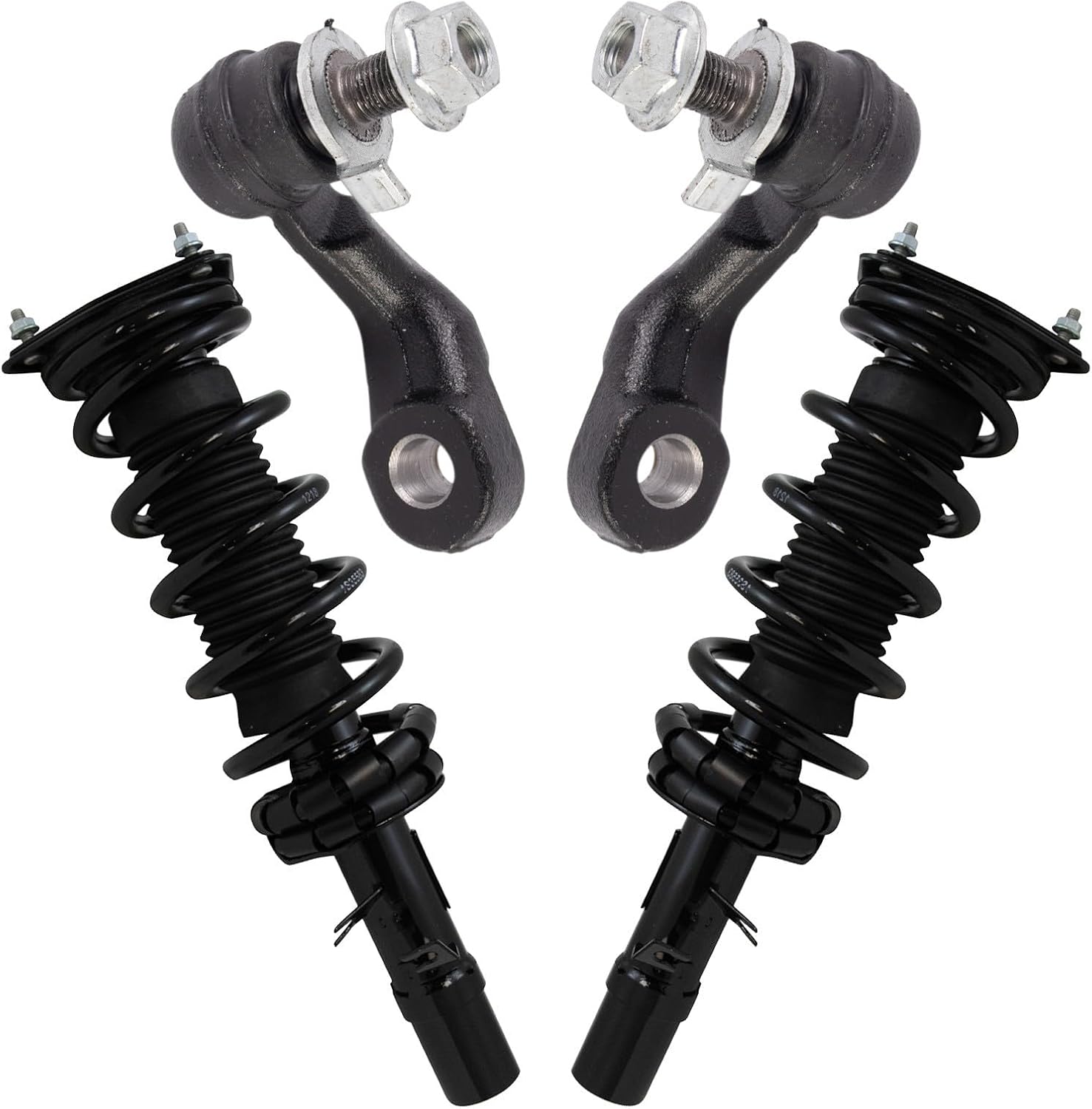 TRQ Front Suspension Kit Shock & Spring Strut Assembly Sway Bar Stabilizer Link Compatible with 2004-2006 INFINITI G35