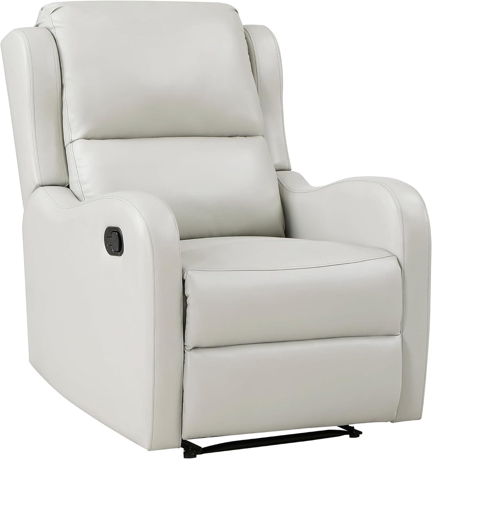 Lexicon Manual Recliner Chair, Reclining Sofa Chair, Home Theater Seating, Wall Hugger, Manual Recliner for Living Room/Office/Apartment, Easy Assembly, Taupe Faux Leather