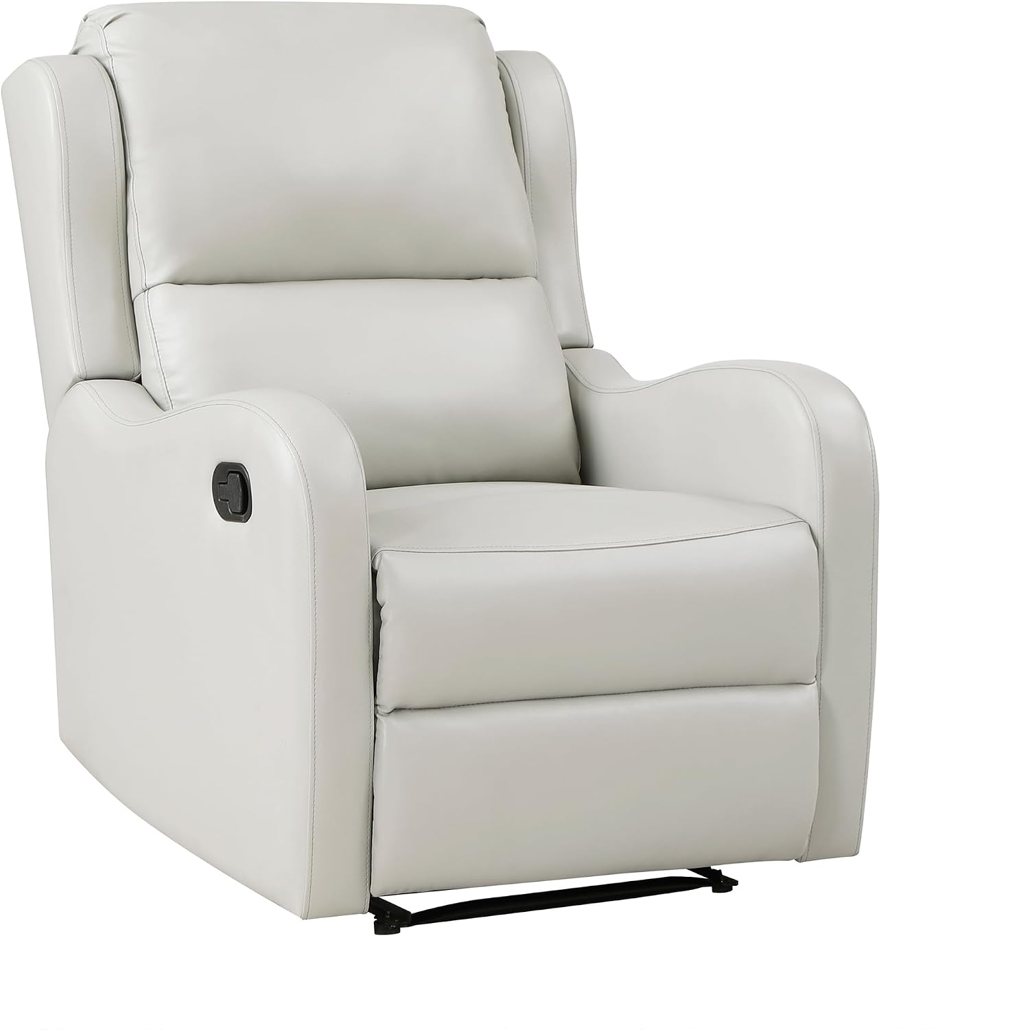 Lexicon Manual Recliner Chair, Reclining Sofa Chair, Home Theater Seating, Wall Hugger, Manual Recliner for Living Room/Office/Apartment, Easy Assembly, Taupe Faux Leather