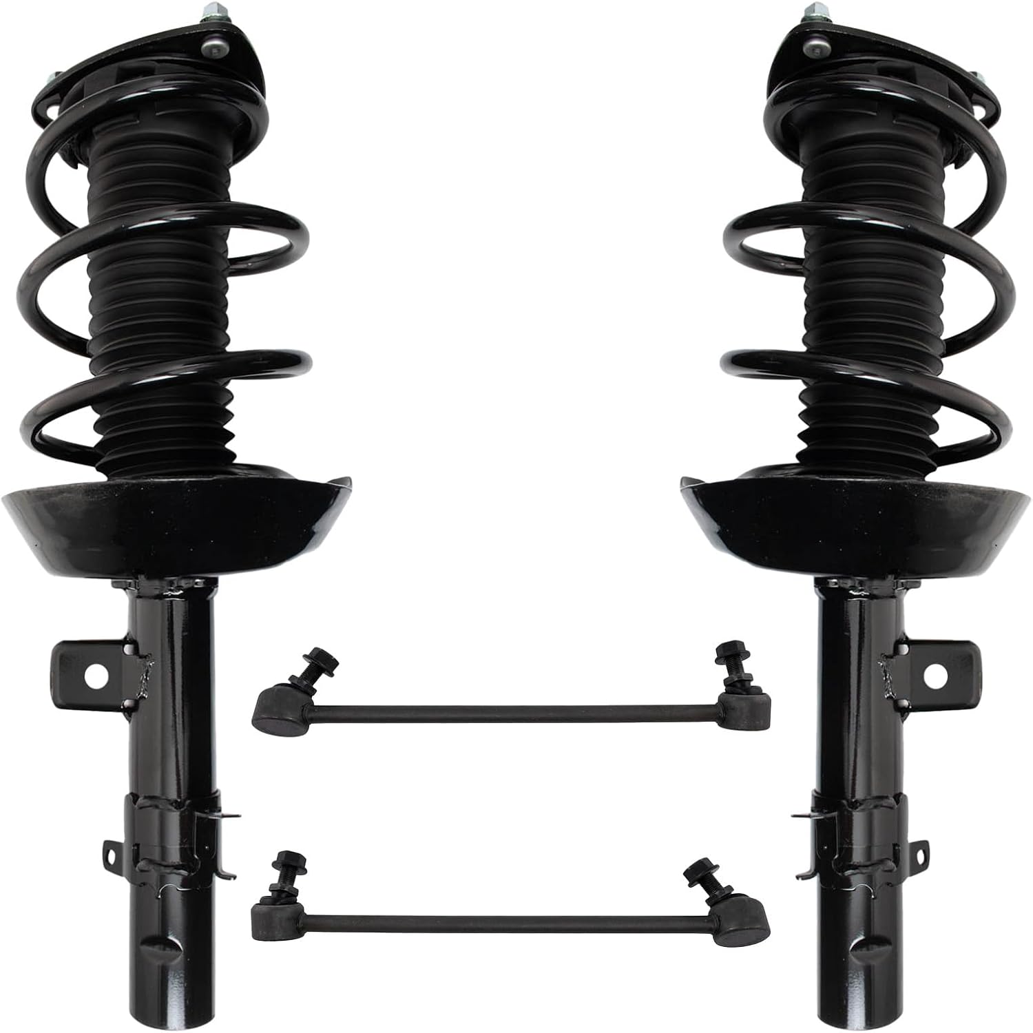 TRQ Front Suspension Kit Complete Strut & Coil Spring Assembly Sway Bar Stabilizer Link Compatible with 2015-2018 Acura TLX