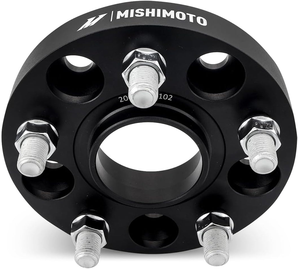 Mishimoto Wheel Spacers 5x120, 64.1mm Center Bore, M14 X 1.5, 1' Thick, Black