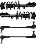 TRQ Front Suspension Kit Complete Strut & Coil Spring Assembly Sway Bar Stabilizer Link Compatible with 2017-2019 Cadillac XT5 GMC Acadia