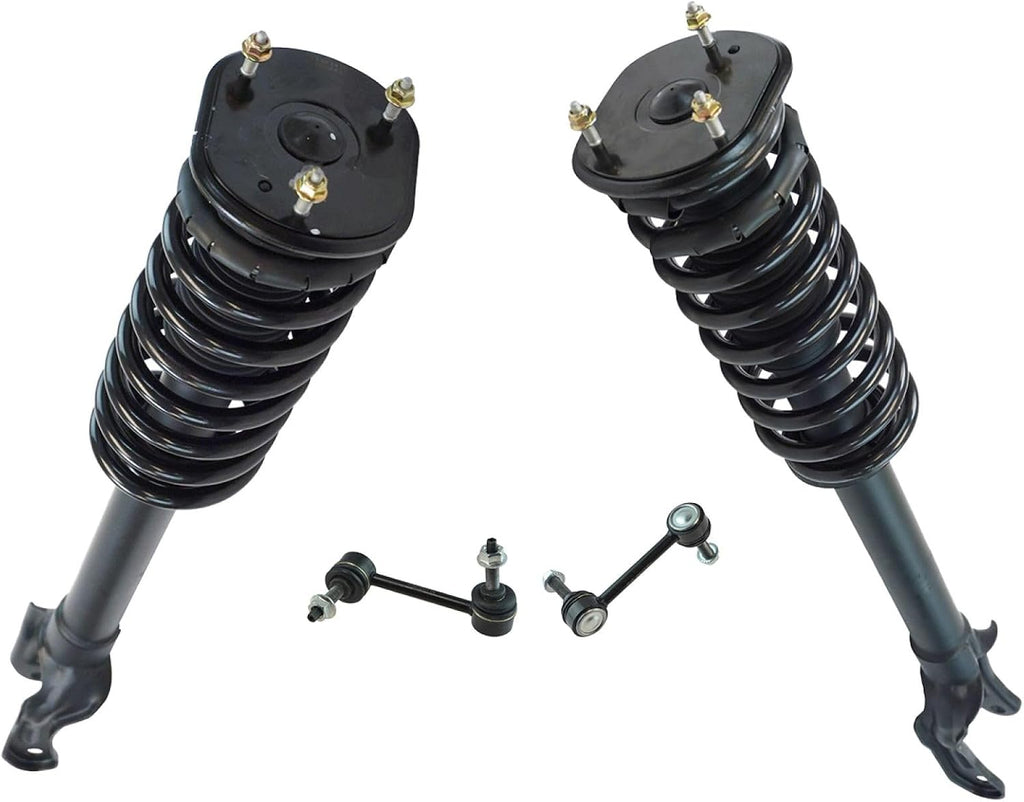 TRQ Front Suspension Kit Complete Strut & Coil Spring Assembly Sway Bar Stabilizer Link Compatible with 2011-2015 Jeep Grand Cherokee
