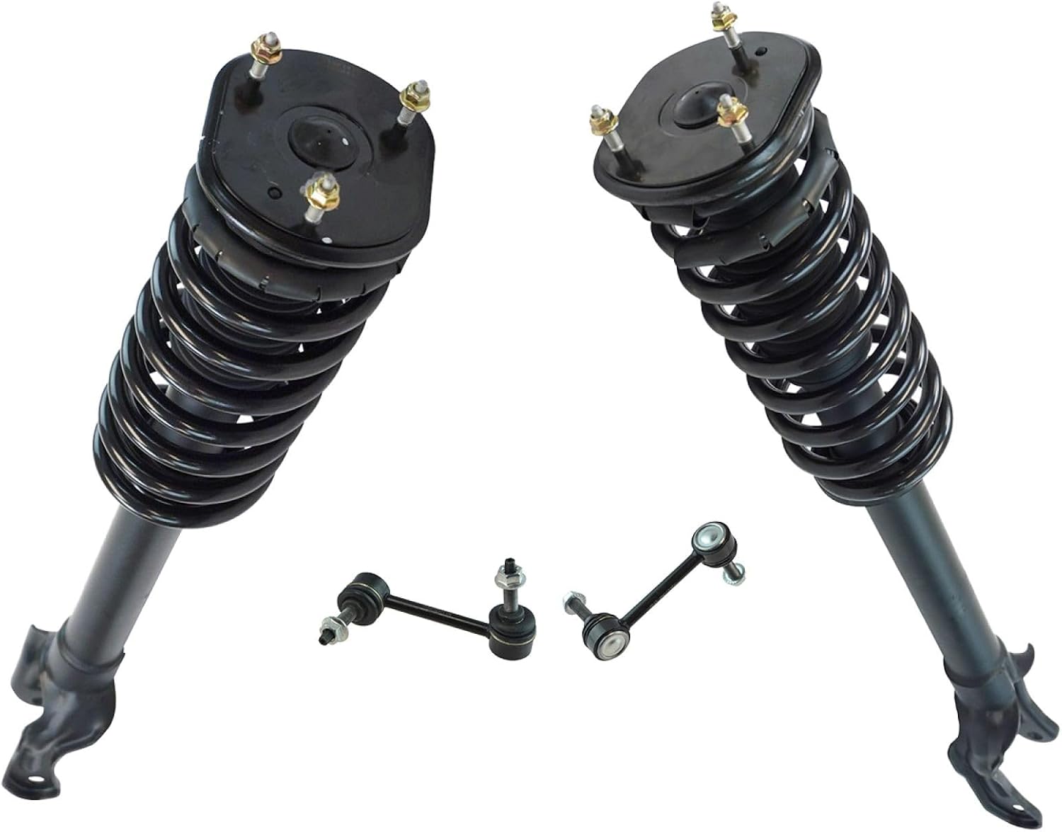 TRQ Front Suspension Kit Complete Strut & Coil Spring Assembly Sway Bar Stabilizer Link Compatible with 2011-2015 Jeep Grand Cherokee